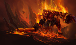 Demonic demon flame face arms - a demonic looking demon free wallpaper