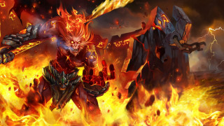 Demonic demon sword blazing scene - scene free wallpaper