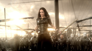 Woman black dress armor sunset - mad free wallpaper