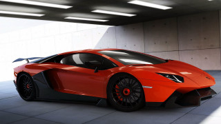 Red sports car garage light - a black roof free wallpaper