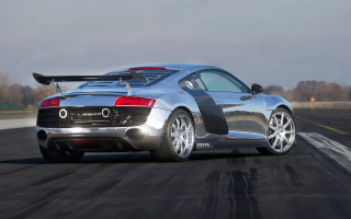 Silver sports car race track 15 - a sky background and trees free wallpaper