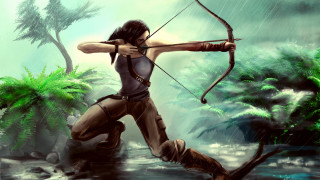 Man archer forest bow arrow - a bow and arrow free wallpaper