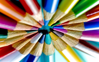 Rainbow colored pencils circle crayon - crayon art free wallpaper