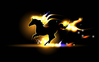 Horse fire wings ember glow - tail free wallpaper for desktop