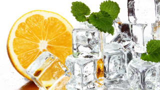 Orange slice on ice mint - a slice free wallpaper