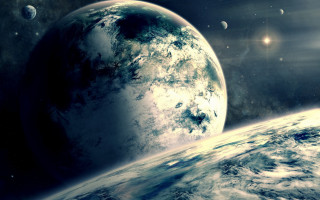 Space astronaut moon stars galaxy 4 - a distant object in the distance free wallpaper