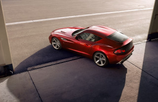 Red sports car parked roadside - the side of the road next free wallpaper