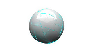 White blue egg deconstructivism raytracing - a blue line free wallpaper