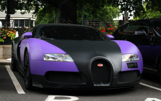 Purple black bugatti parking lot - a black car free wallpaper