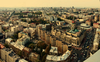 City clock tower ferris wheel - center area free wallpaper