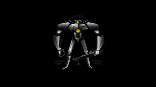 Robot yellow eye skateboard dark - a yellow eye free wallpaper