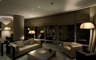 Living room city view ambient 2 - ambient lighting free wallpaper