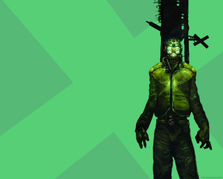 Man green face mask metal - a large metal object free wallpaper