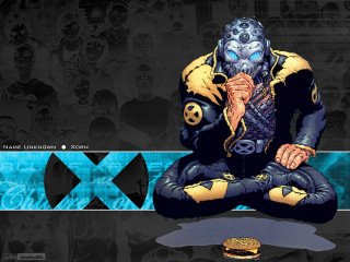 Man yellow black outfit sitting - a floor free wallpaper