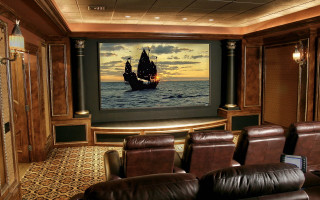 Home theater leather chairs large - uhd 8 k free wallpaper
