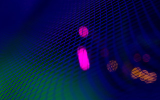 Colorful heart hologram fence fishnets - a screen free wallpaper for desktop