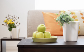 Bowl apples vase flowers living - diffuse free wallpaper