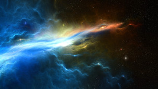 Colorful space star aurora milkyway - plasma free wallpaper for desktop