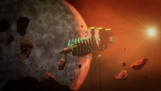 Space station planet sun rocks - a space station in the middle of a planet free wallpaper