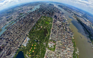 City river park aerial tiltshift - aerial free wallpaper