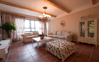 Living room couch chair window - open ceiling free wallpaper