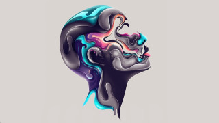 Psychedelic pokemon glowing gradient face - a colorful swirl free wallpaper