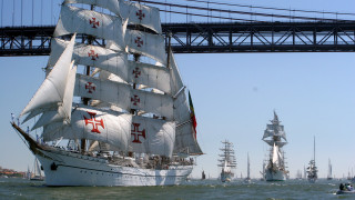 Sailboat bridge ships water military - other ship free wallpaper