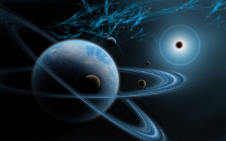 Solar system black hole planets - a solar system free wallpaper