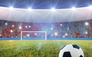 Soccer stadium field goal bokeh - len free wallpaper