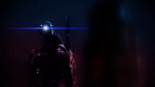 Futuristic man glowing suit energy - mass effect free wallpaper for desktop