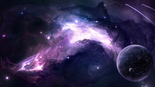 Space planet stars moon galaxy 2 - a planet free wallpaper