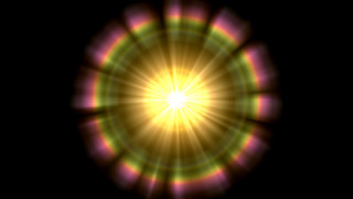 Yellow pink flower black background - volumetric light free wallpaper