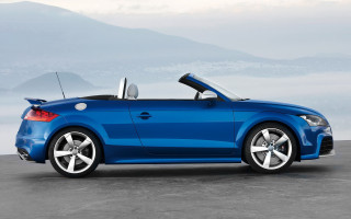 Blue convertible mountains parking lot - convertible free wallpaper