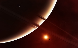 Saturn space bright light distant - a bright light in the distance free wallpaper