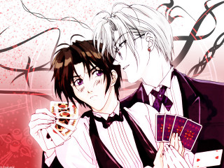 People holding cards suit bowtie - card free wallpaper