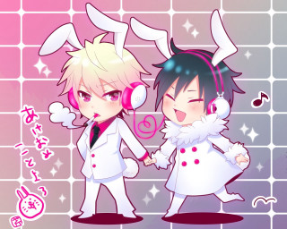 Anime boys cat ears pink - toyism free wallpaper for desktop