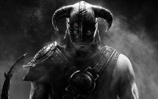 Helmet horns sword foggy epic - a man in a helmet free wallpaper