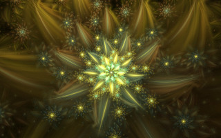 Star center fractals christmas glow - many star free wallpaper