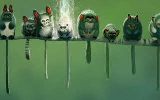 Cats line fountain sword fantasy - a group of cats free wallpaper