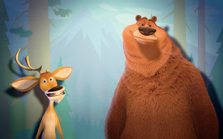 Cartoon bear deer furry art - chris labrooy free wallpaper for desktop