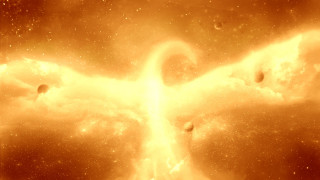 Yellow star black hole space - benoit b. mandelbrot free wallpaper for desktop