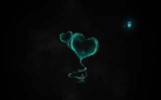 Heart balloon glowing butterfly hatsune - balloon free wallpaper for desktop