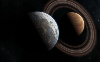 Space planet ring stars milkyway - barclay shaw free wallpaper