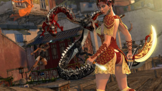 Woman dragon building fire hydrant - a woman in a costume free wallpaper