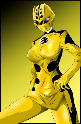 Yellow bodysuit pose de stijl - costume free wallpaper for mobile