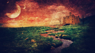 Castle stream moon gothic matte - alexander jansson free wallpaper