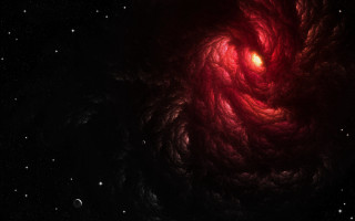 Red spiral astronaut starry sky - object in the sky free wallpaper