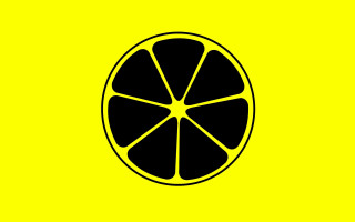 Black yellow lemon slice gradient - lemon free wallpaper