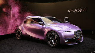 Purple car showroom revolution panfuturism - a purple car free wallpaper