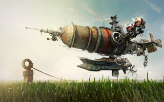 Man pulling barrel boat fantasy - alejandro burdisio free wallpaper